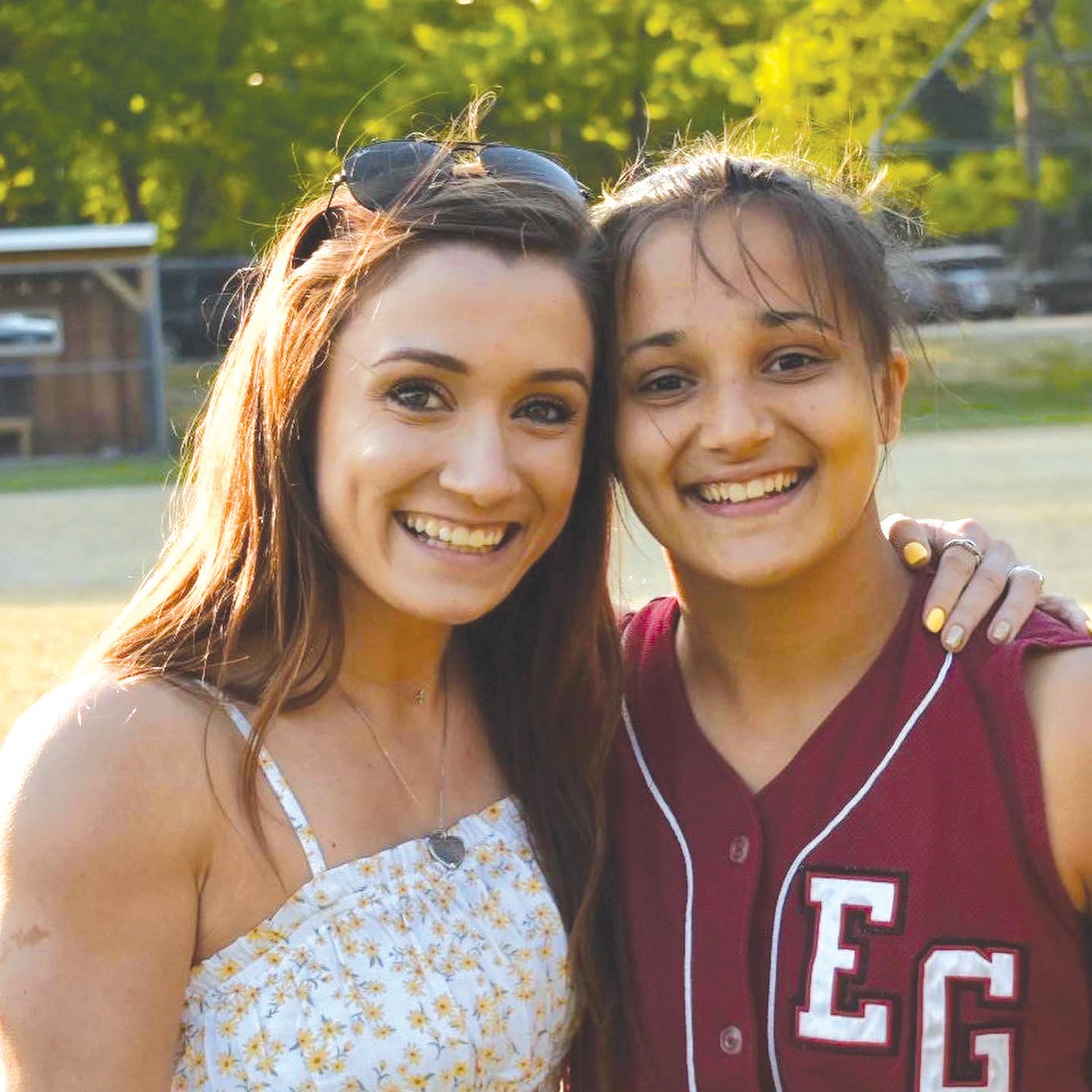 PLAYERS TOGETHER: Sisters Victoria and Olivia Passaretti loved playing softball.